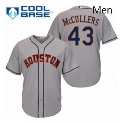 Mens Majestic Houston Astros 43 Lance McCullers Replica Grey Road Cool Base MLB Jersey Mens Majestic Houston Astros 43 Lance McCullers Replica Grey Road Cool Base MLB Jersey
