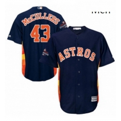 Mens Majestic Houston Astros 43 Lance McCullers Replica Navy Blue Alternate 2017 World Series Champions Cool Base MLB Jersey Mens Majestic Houston Astros 43 Lance McCullers Replica Navy Blue Alternate 2017 World Series Champions Cool Base MLB Jersey
