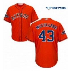 Mens Majestic Houston Astros 43 Lance McCullers Replica Orange Alternate 2017 World Series Champions Cool Base MLB Jersey Mens Majestic Houston Astros 43 Lance McCullers Replica Orange Alternate 2017 World Series Champions Cool Base MLB Jersey