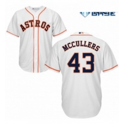 Mens Majestic Houston Astros 43 Lance McCullers Replica White Home Cool Base MLB Jersey Mens Majestic Houston Astros 43 Lance McCullers Replica White Home Cool Base MLB Jersey