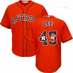 Mens Majestic Houston Astros 45 Carlos Lee Authentic Orange Team Logo Fashion Cool Base MLB Jersey Mens Majestic Houston Astros 45 Carlos Lee Authentic Orange Team Logo Fashion Cool Base MLB Jersey