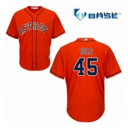 Mens Majestic Houston Astros 45 Gerrit Cole Replica Orange Alternate Cool Base MLB Jersey  Mens Majestic Houston Astros 45 Gerrit Cole Replica Orange Alternate Cool Base MLB Jersey