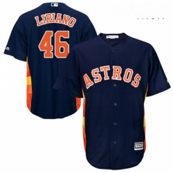 Mens Majestic Houston Astros 46 Francisco Liriano Replica Navy Blue Alternate Cool Base MLB Jersey  Mens Majestic Houston Astros 46 Francisco Liriano Replica Navy Blue Alternate Cool Base MLB Jersey