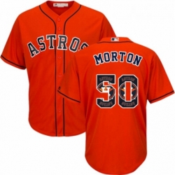 Mens Majestic Houston Astros 50 Charlie Morton Authentic Orange Team Logo Fashion Cool Base MLB Jersey  Mens Majestic Houston Astros 50 Charlie Morton Authentic Orange Team Logo Fashion Cool Base MLB Jersey