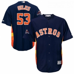 Mens Majestic Houston Astros 53 Ken Giles Replica Navy Blue Alternate 2017 World Series Champions Cool Base MLB Jersey  Mens Majestic Houston Astros 53 Ken Giles Replica Navy Blue Alternate 2017 World Series Champions Cool Base MLB Jersey