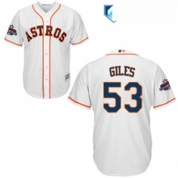 Mens Majestic Houston Astros 53 Ken Giles Replica White Home 2017 World Series Champions Cool Base MLB Jersey  Mens Majestic Houston Astros 53 Ken Giles Replica White Home 2017 World Series Champions Cool Base MLB Jersey