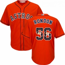 Mens Majestic Houston Astros 56 Hector Rondon Authentic Orange Team Logo Fashion Cool Base MLB Jersey  Mens Majestic Houston Astros 56 Hector Rondon Authentic Orange Team Logo Fashion Cool Base MLB Jersey