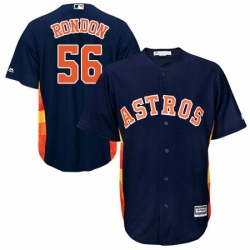 Mens Majestic Houston Astros 56 Hector Rondon Replica Navy Blue Alternate Cool Base MLB Jersey  Mens Majestic Houston Astros 56 Hector Rondon Replica Navy Blue Alternate Cool Base MLB Jersey