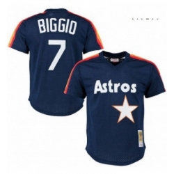 Mens Mitchell and Ness 1988 Houston Astros 7 Craig Biggio Replica Navy Blue Throwback MLB Jersey Mens Mitchell and Ness 1988 Houston Astros 7 Craig Biggio Replica Navy Blue Throwback MLB Jersey