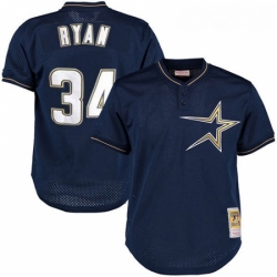 Mens Mitchell and Ness 1997 Houston Astros 34 Nolan Ryan Replica Navy Blue Throwback MLB Jersey Mens Mitchell and Ness 1997 Houston Astros 34 Nolan Ryan Replica Navy Blue Throwback MLB Jersey