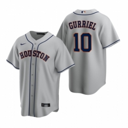 Mens Nike Houston Astros 10 Yuli Gurriel Gray Road Stitched Baseball Jersey Mens Nike Houston Astros 10 Yuli Gurriel Gray Road Stitched Baseball Jersey
