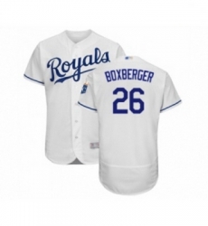 Mens Kansas City Royals 26 Brad Boxberger White Flexbase Authentic Collection Baseball Jersey