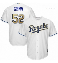 Mens Majestic Kansas City Royals 52 Justin Grimm Replica White Home Cool Base MLB Jersey 