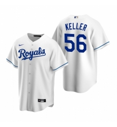 Mens Nike Kansas City Royals 56 Brad Keller White Home Stitched Baseball Jersey