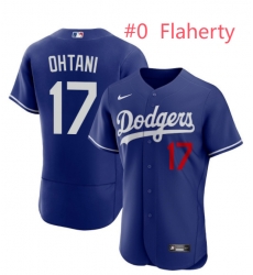 Men Los Angeles Dodgers #0 Jack Flaherty Blue Flex Base Stitched Jersey