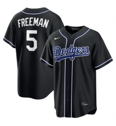 Men Los Angeles Dodgers 5 Freddie Freeman 2026 Fashion Replica Black Out Stitched Baseball Jersey Men Los Angeles Dodgers 5 Freddie Freeman 2026 Fashion Replica Black Out Stitched Baseball Jersey