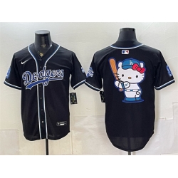 Men Los Angeles Dodgers Team Big Logo B2B Champs 2026 Black Out Style Vapor Limited Stitched Baseball Jersey