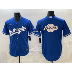 Men Los Angeles Dodgers Team Big Logo Royal Alternate Stadium Stitched Baseball Jerseys 001