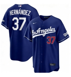 Men Los Angeles Dodgers Teoscar Hernandez 37 Blue 2026 Gold Collection Stadium Stitched Baseball Jersey