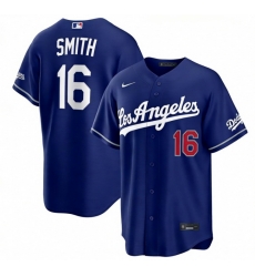 Men Los Angeles Dodgers Will Smith 16 Blue 2026 Gold Collection Stadium Stitched Baseball Jersey