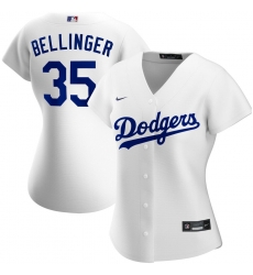 Los Angeles Dodgers 35 Cody Bellinger Nike Women Home 2020 MLB Player Jersey White