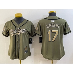 Women Los Angeles Dodgers  17 Shohei Ohtani Olive 2026 Military Appreciation Game Day