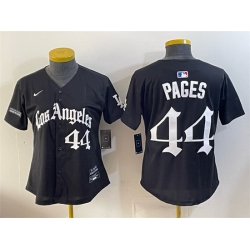 Youth Los Angeles Dodgers  44 Andy Pages Black LA Gothic Style Limited Stitched Baseball Jersey