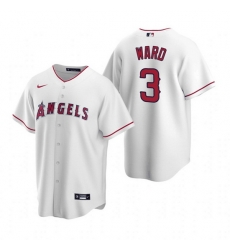 Men Los Angeles Angels 3 Waylor Ward White Cool Base Stitched Jerse