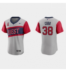 Men Los Angeles Angels 38 Alex Cobb Men Nike Gray 2021 Little League Classic Authentic MLB Jersey