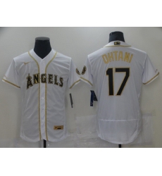 Men Men Los Angeles Angels 17 Ohtani White Elite 2021 Nike MLB Jersey