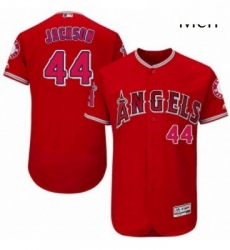 Mens Majestic Los Angeles Angels of Anaheim 44 Reggie Jackson Authentic Red Alternate Cool Base MLB Jersey