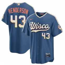 Men Milwaukee Brewers 43 LOGAN Henderson Home 2026 City Conect Edition Stitched Limited Jersey