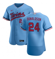 Men Minnesota Twins 24 Josh Donaldson Men Nike Light Blue Alternate 2020 Flex Base Team MLB Jersey