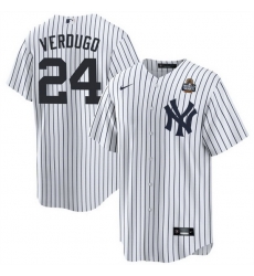 Men New York Yankees 24 Alex Verdugo White 2024 World Series Cool Base Stitched Baseball Jersey