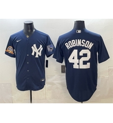 Men New York Yankees 42 Jackie Robinson Navy With Jackie Robinson Day Patch Stitched Baseball Jersey Men New York Yankees 42 Jackie Robinson Navy With Jackie Robinson Day Patch Stitched Baseball Jersey