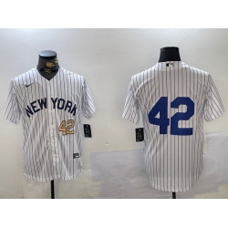 Men New York Yankees 42 Jackie Robinson White Cool Base Stitched Jerseys