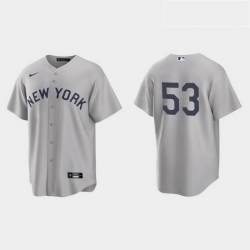 Men New York Yankees 53 Zack Britton Men Nike Gray 2021 Field of Dreams Game MLB Jersey