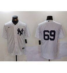 Men New York Yankees 69 Manny Fresh White Cool Base Stitched Baseball Jersey