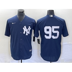 Men New York Yankees 95 Oswaldo Cabrera Navy Stitched Jersey