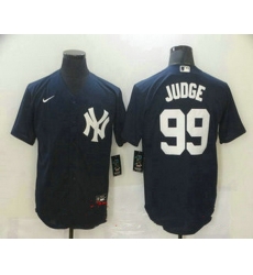 Men New York Yankees 99 Aaron Judge Navy Blue Stitched MLB Nike Cool Base Jersey