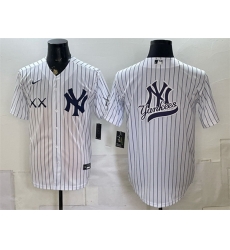 Men New York Yankees x KAWS Team Big Logo White Stadium Stitched Baseball Jersey Men New York Yankees x KAWS Team Big Logo White Stadium Stitched Baseball Jersey