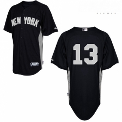 Mens Majestic New York Yankees 13 Alex Rodriguez Replica Black 2011 Road Cool Base BP MLB Jersey