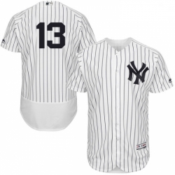 Mens Majestic New York Yankees 13 Alex Rodriguez White Home Flex Base Authentic Collection MLB Jersey