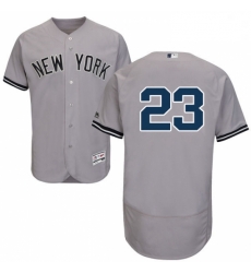 Mens Majestic New York Yankees 23 Don Mattingly Grey Road Flex Base Authentic Collection MLB Jersey