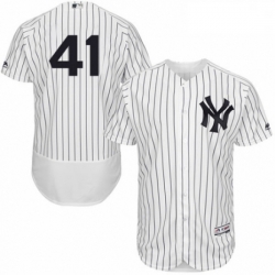 Mens Majestic New York Yankees 41 Miguel Andujar White Home Flex Base Authentic Collection MLB Jersey