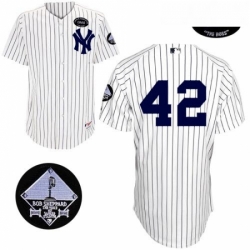 Mens Majestic New York Yankees 42 Mariano Rivera Authentic White GMS The Boss MLB Jersey