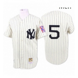 Mens Mitchell and Ness 1939 New York Yankees 5 Joe DiMaggio Replica White Throwback MLB Jersey