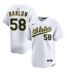 Men Athletics Nike Home Limited Custom Jersey White Barlow Scott 58