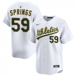 Men Athletics Nike Home Limited Custom Jersey White Springs Jeffrey 59