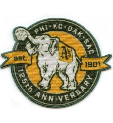 Men Oakland Athletics 125th Anniversary Patch Biaog